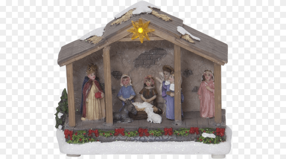 Decorative Scenery Nativity Star Trading Star Trading Led Krippe Nativity, Architecture, Shelter, Building, Outdoors Free Transparent Png