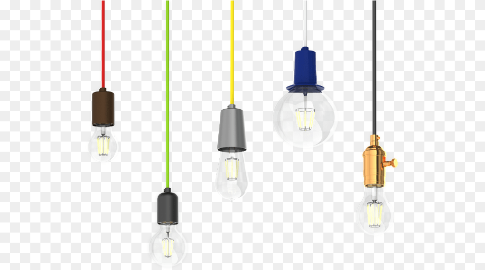 Decorative Socket Pendant Incandescent Light Bulb, Lightbulb, Chandelier, Lamp Free Png Download