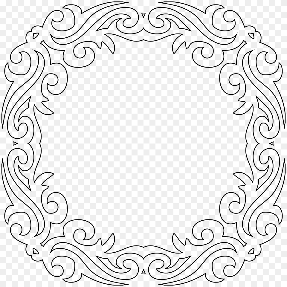 Decorative Square Frame 4 Clipart, Home Decor, Pattern, Art, Floral Design Png Image