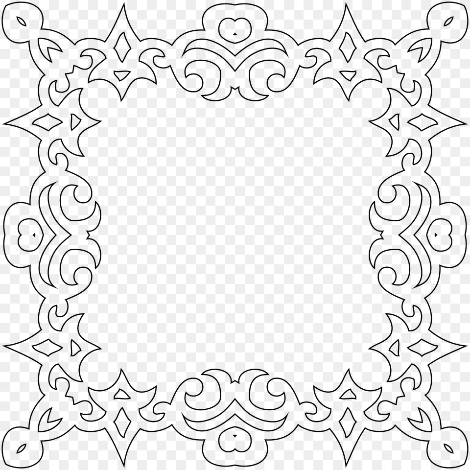 Decorative Square Frame Clipart, Pattern, Art, Floral Design, Graphics Free Png Download