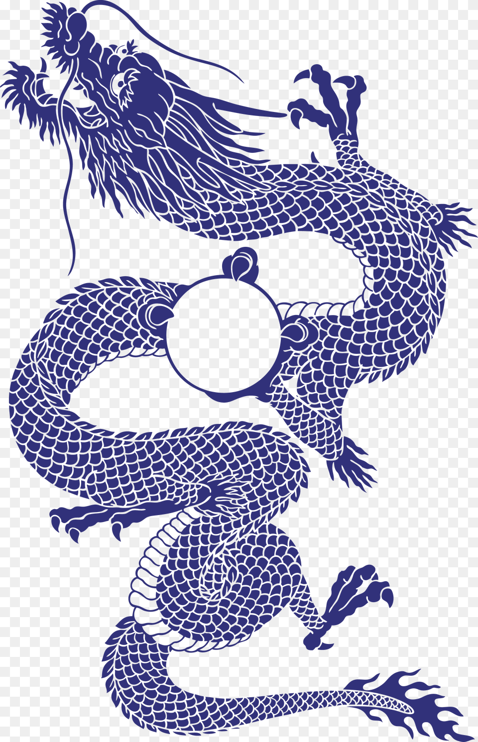 Decorative Tattoo Style Chinese Blue Japanese Illustration Japanese Dragon Art, Animal, Bird Png