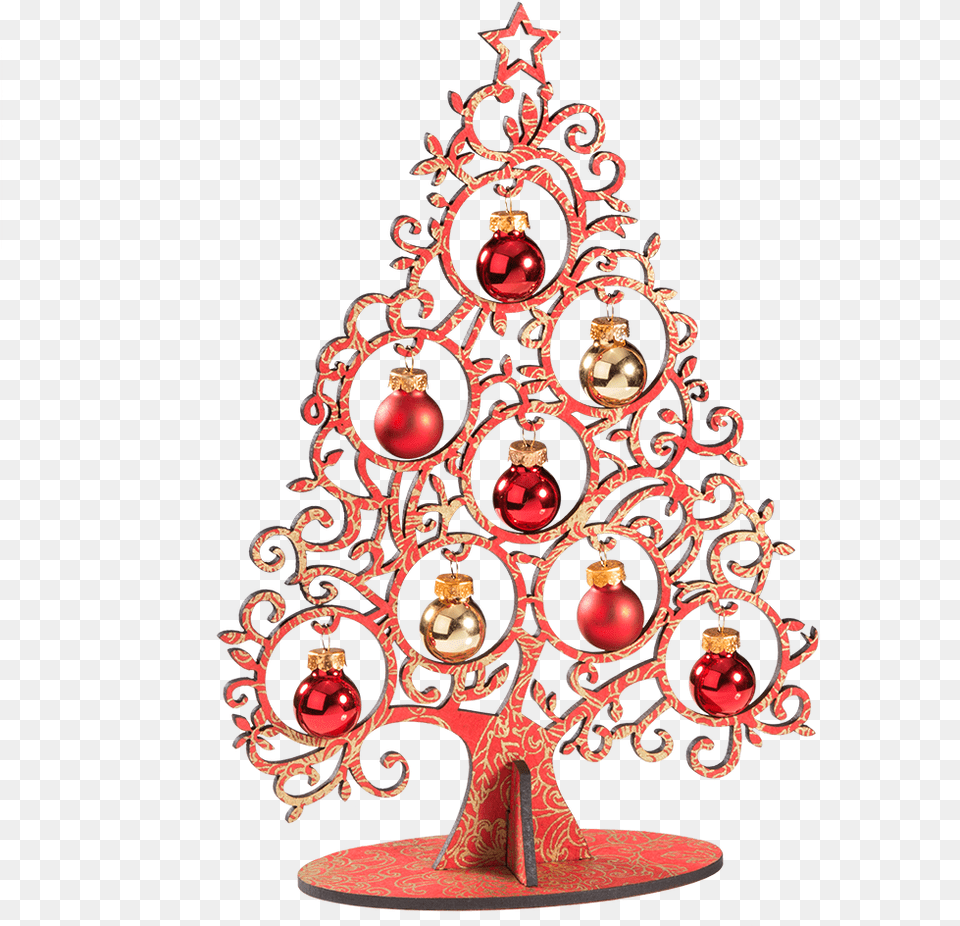 Decorative Tree Redgold Red Gold Christmas Tree Christmas Decorations, Festival, Chandelier, Lamp Free Transparent Png