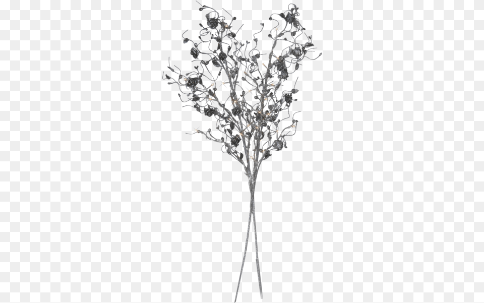 Decorative Twig Rose Flower Twig, Chandelier, Lamp, Art Free Transparent Png
