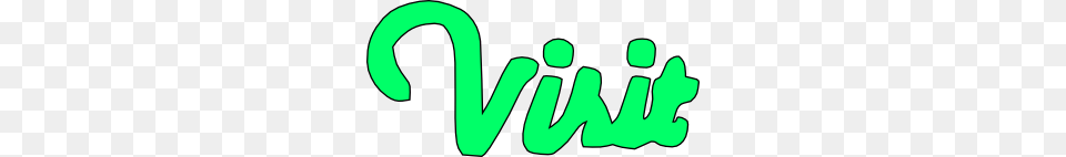 Decorative Visit Word Clip Art, Green, Smoke Pipe, Logo, Text Free Png Download