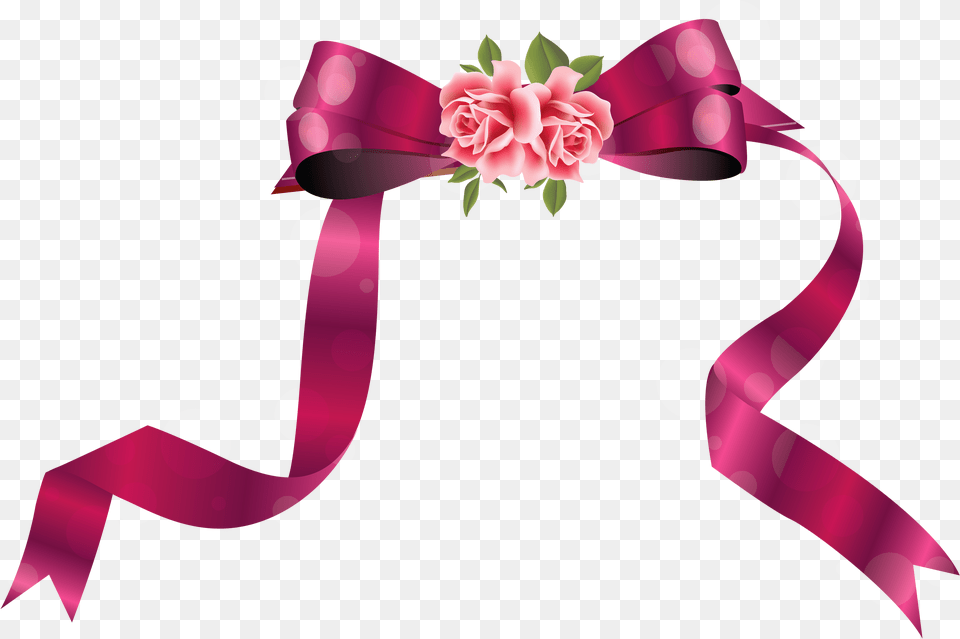 Decorative With Roses Image Decorative Ribbon, Flower, Plant, Rose, Flower Arrangement Free Png Download