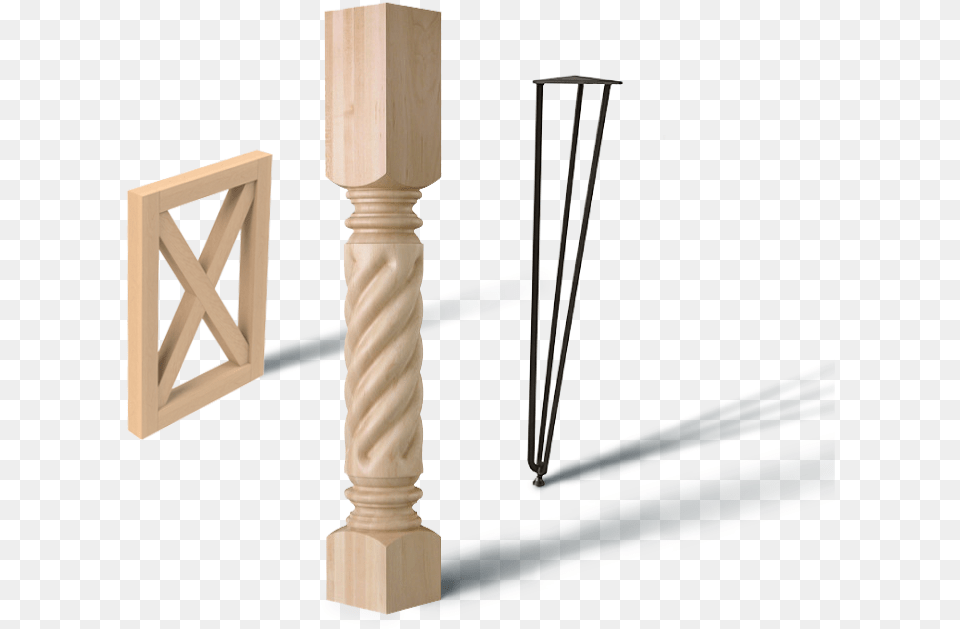 Decorative Wood And Metal Table Legs Column Free Transparent Png