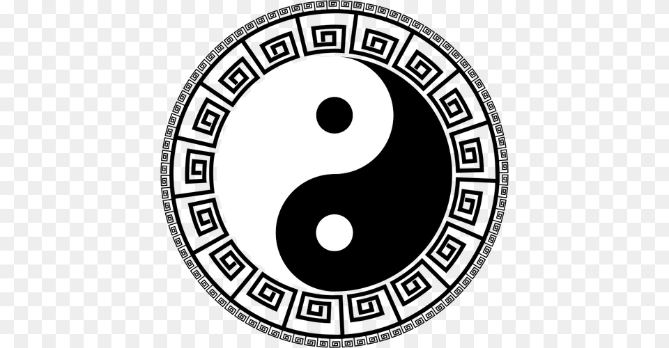 Decorative Yin Yang Circle Divided Into, Symbol, Number, Text, Astronomy Free Png Download