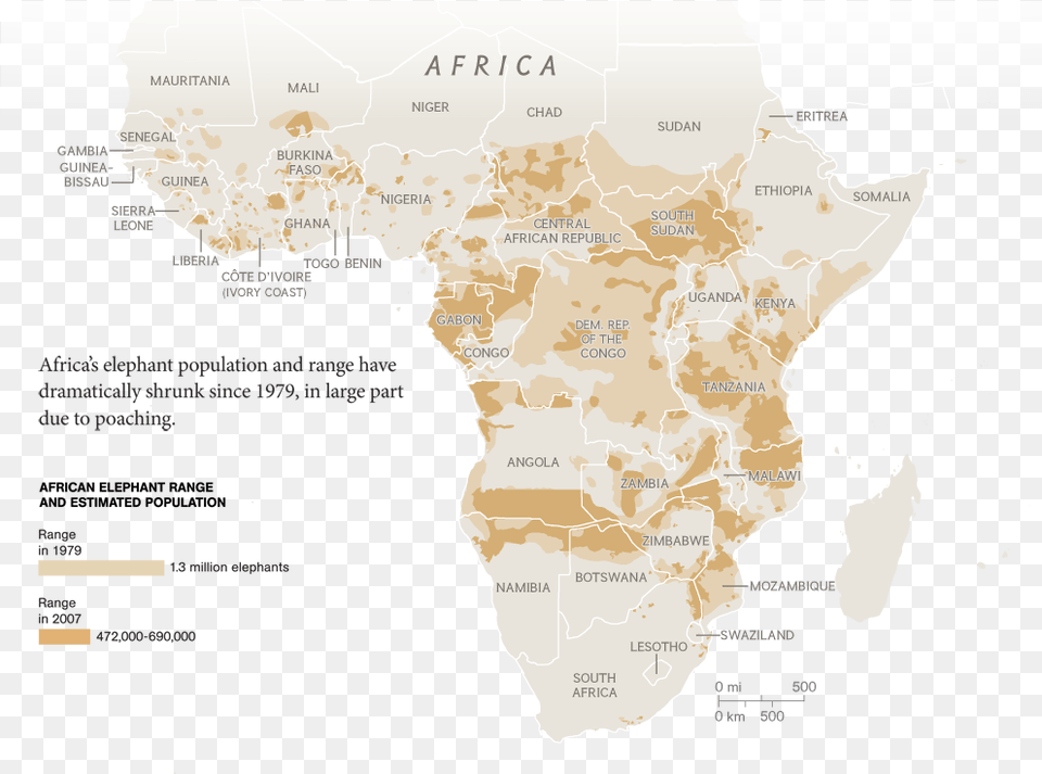 Decrease In Population Of Elephants, Chart, Map, Plot, Atlas Free Png