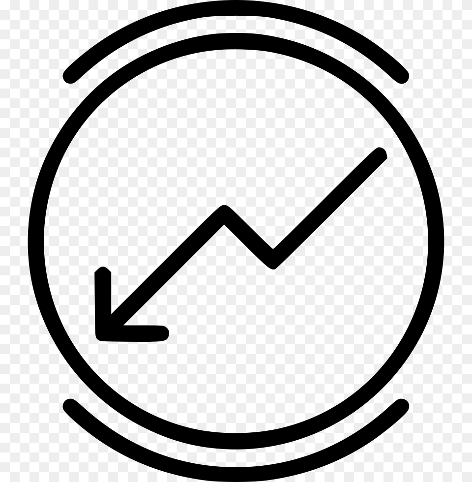 Decrease Report Circle Round Arrow Comments Tick In Circle Symbol, Smoke Pipe, Sign Png