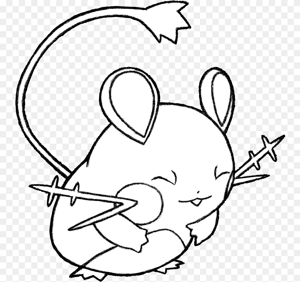 Dedenne Pokemon Drawing Download Pokemon Dedenne Coloring Pages, Stencil, Baby, Person, Face Free Png
