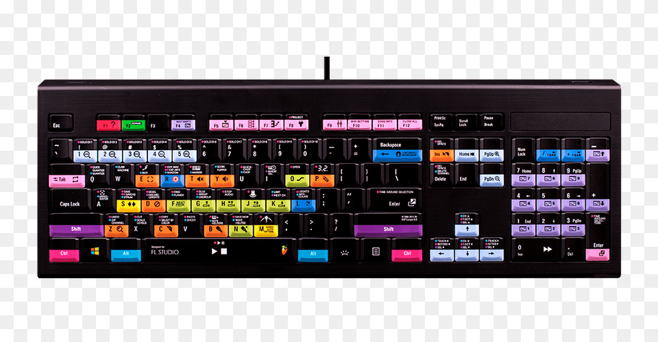 Dedicated Image Line Fl Studio Logickeyboard With Colored Keycaps, Computer, Computer Hardware, Computer Keyboard, Electronics Free Png