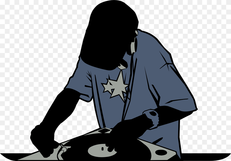 Deejay Clipart, Stencil, Adult, Male, Man Free Png Download