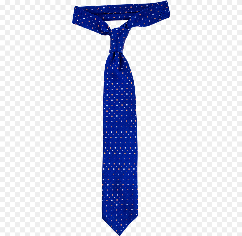 Deep Blue Necktie With Orange And White Dots Polka Dot, Accessories, Formal Wear, Tie Free Png Download