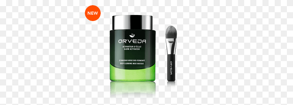 Deep Clearing Mud Masque Cosmeticos Orveda, Bottle, Cosmetics, Perfume, Brush Png Image