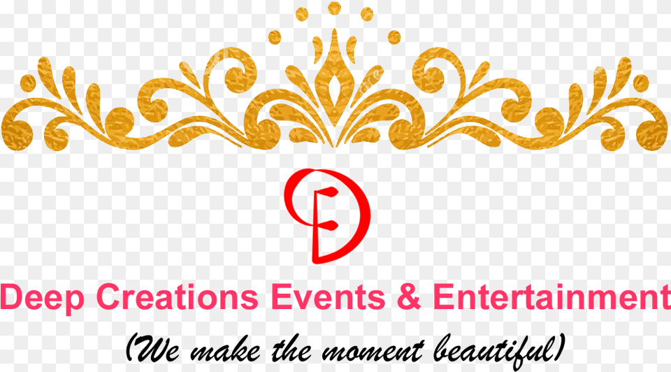 Deep Creation Logo Elegant Gold Border Line, Accessories, Art, Floral Design, Graphics Png