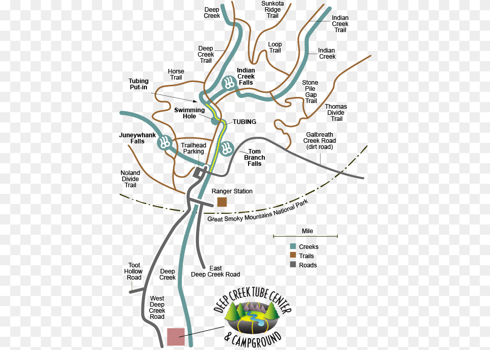 Deep Creek Trail Map, Chart, Plot, Diagram, Plan Free Png