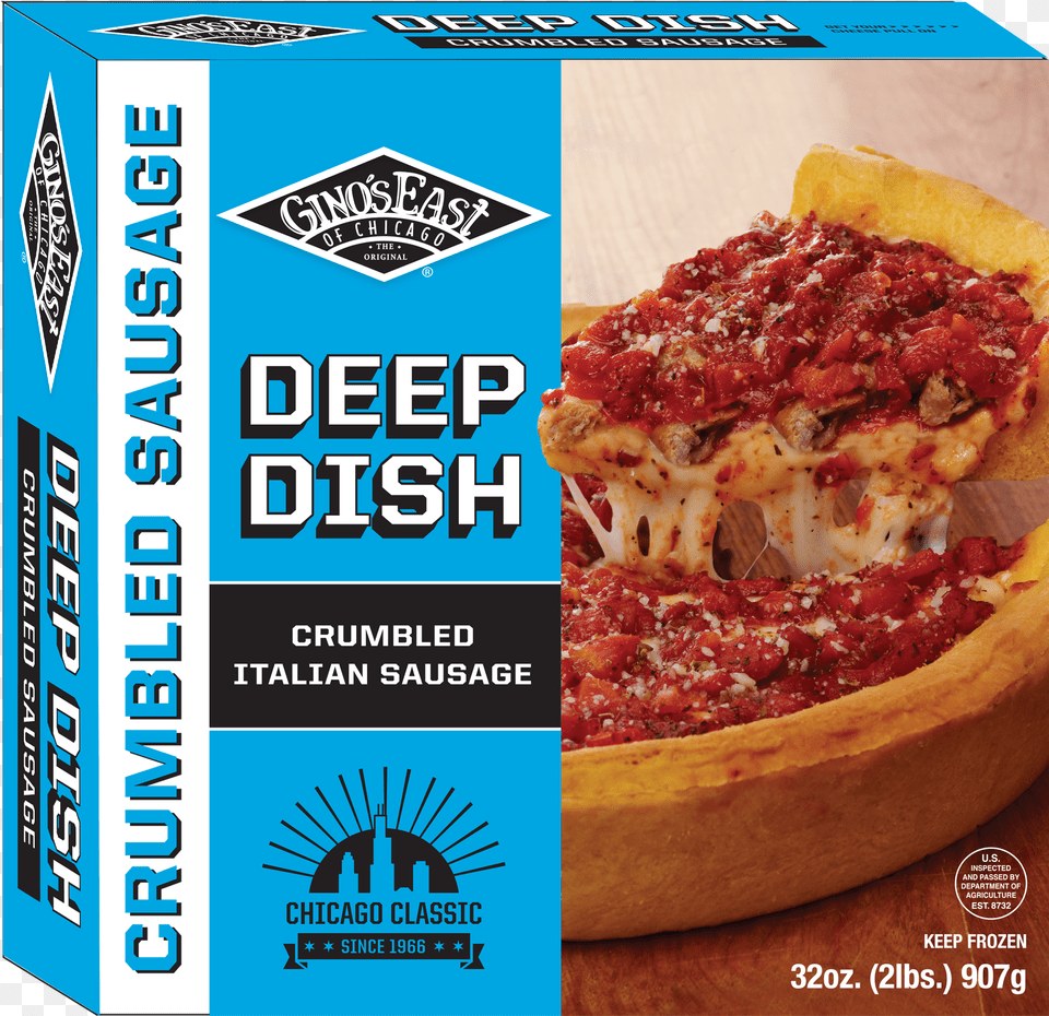 Deep Dish Pizza Chicago, Advertisement, Food, Bread, Pasta Png