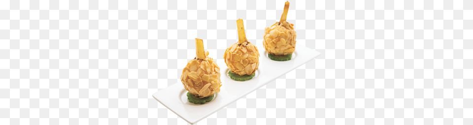 Deep Fried Shrimp Paste Ball Rolled With Almond Flakes Side Dish, Food, Food Presentation, Meal, Cream Free Transparent Png