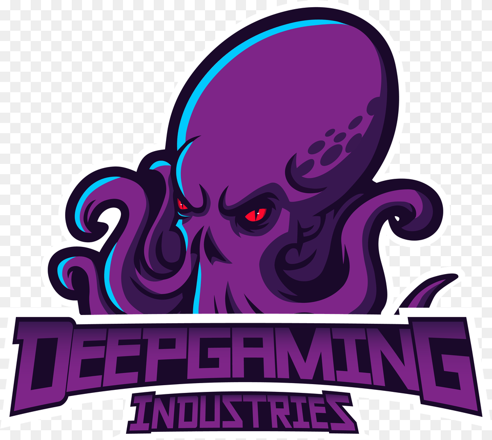 Deep Gaming Industries E Sports U003dexcellence In Esportsu003d Octopus Esports Logo, Purple, Sticker, Scoreboard, Art Png Image