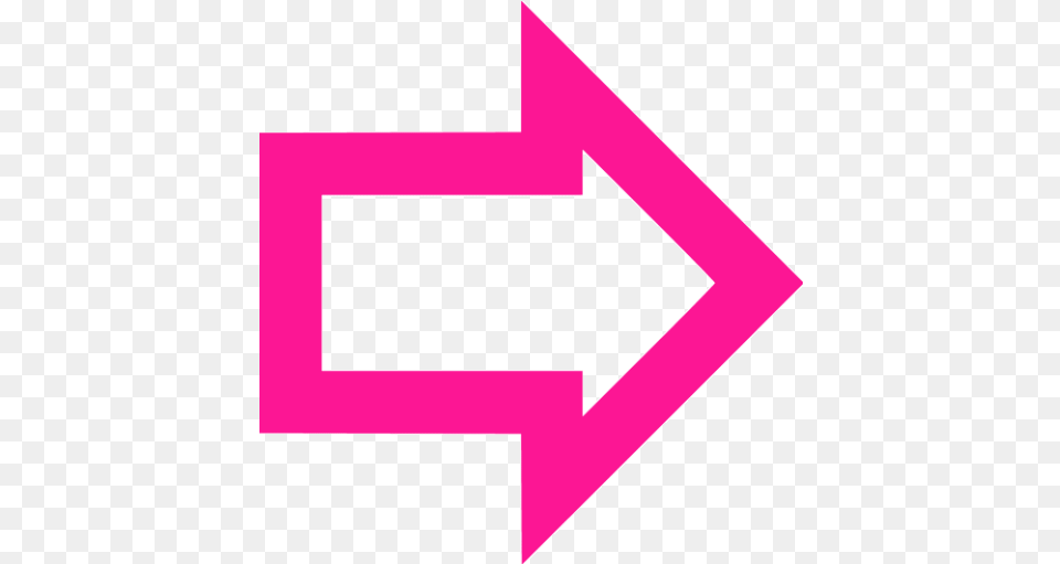 Deep Pink Arrow 2 Icon Pink Arrow Icon, Symbol, Sign, Text Free Png