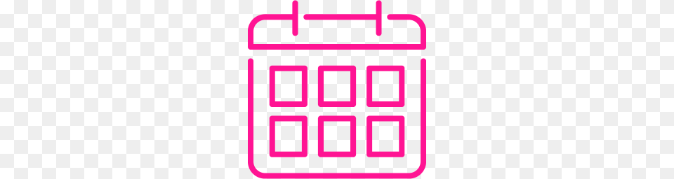 Deep Pink Calendar Icon, Purple, Art Png Image