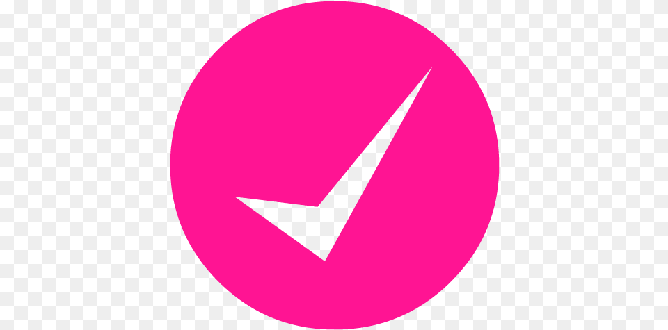 Deep Pink Check Mark 11 Icon Check Icon Pink, Symbol, Disk Free Png Download