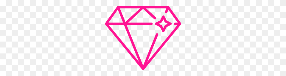 Deep Pink Diamond Icon, Purple, Art Png