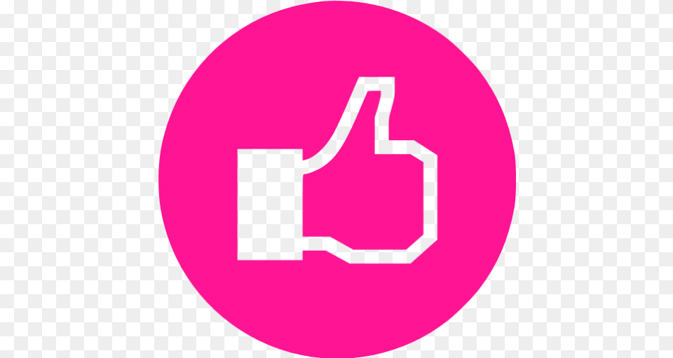Deep Pink Facebook Like 4 Icon Like Button Youtube, Symbol, Text Free Png