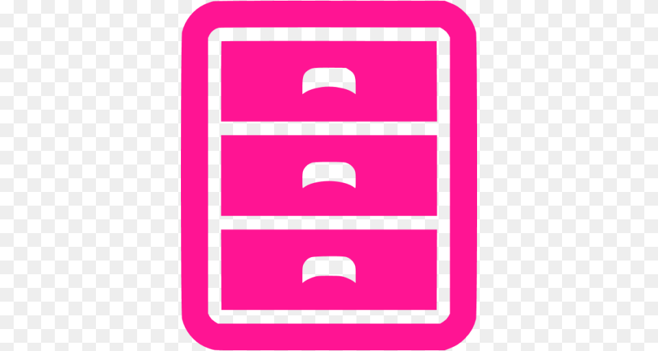 Deep Pink Filing Cabinet Icon, Drawer, Furniture, Electronics, Mobile Phone Png Image