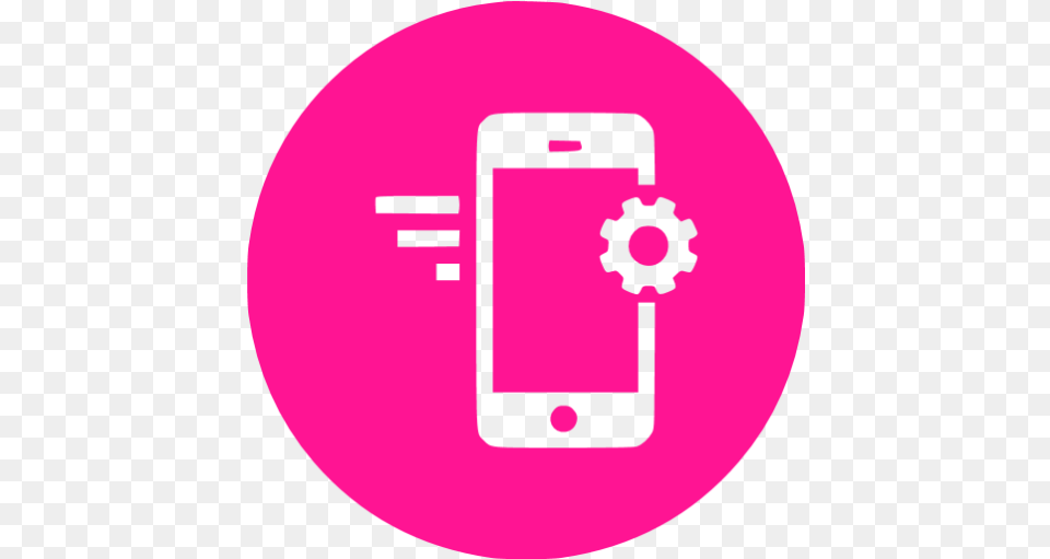 Deep Pink Mobile Marketing 2 Icon Marketing Icon In White, Electronics, Phone, Mobile Phone, Disk Png