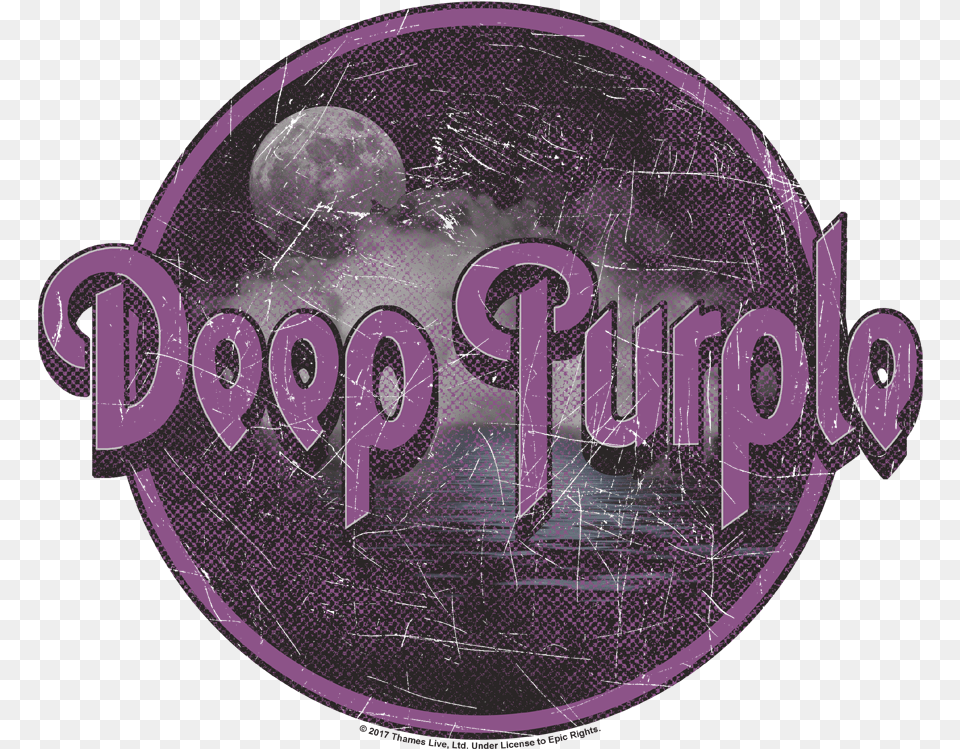 Deep Purple Smoke Shirt Deep Purple Logo, Astronomy, Moon, Nature, Night Png Image