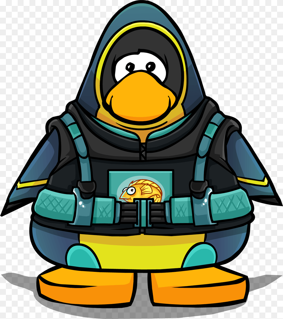 Deep Sea Diving Suit From A Player Card Club Penguin Beta Sweater, Vest, Clothing, Lifejacket, Bag Png Image