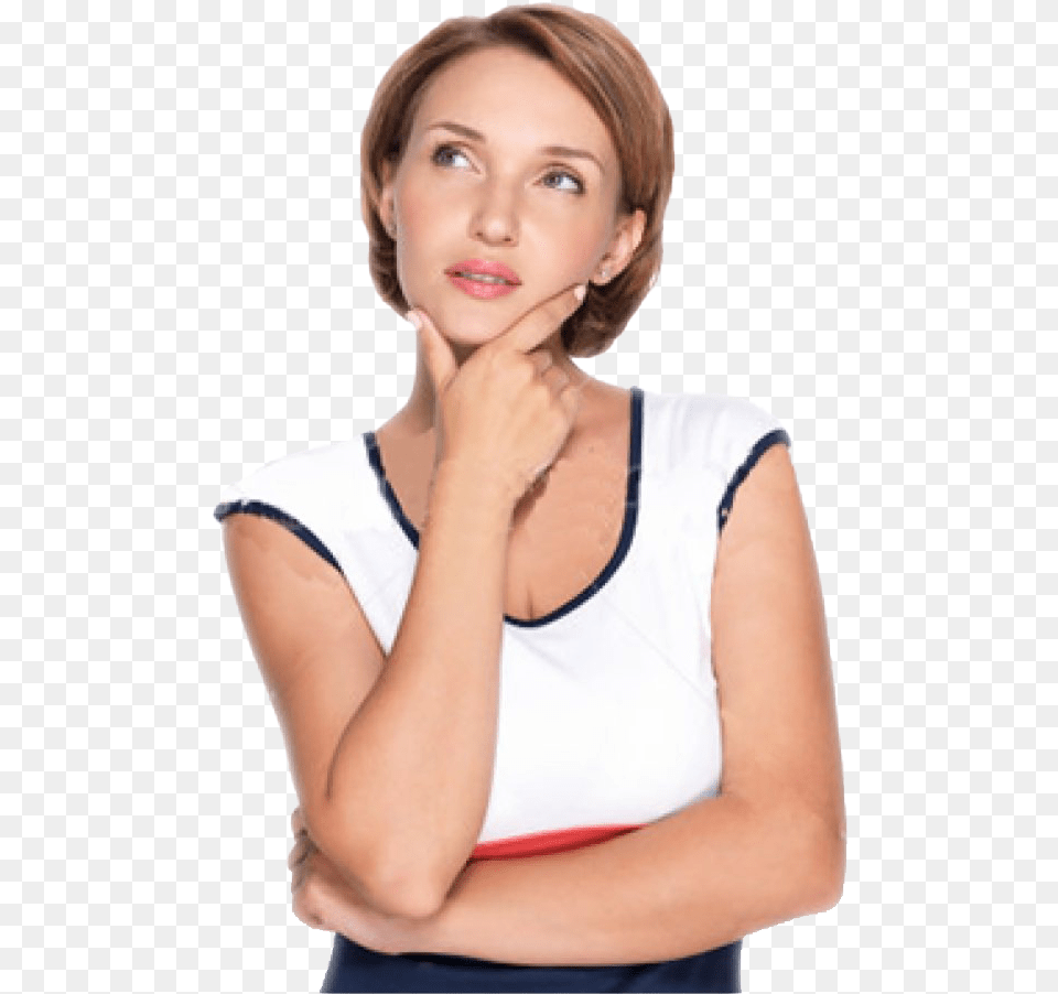 Deep Thinking Woman Woman Thinking Transparent, Adult, Person, Female, Clothing Free Png Download
