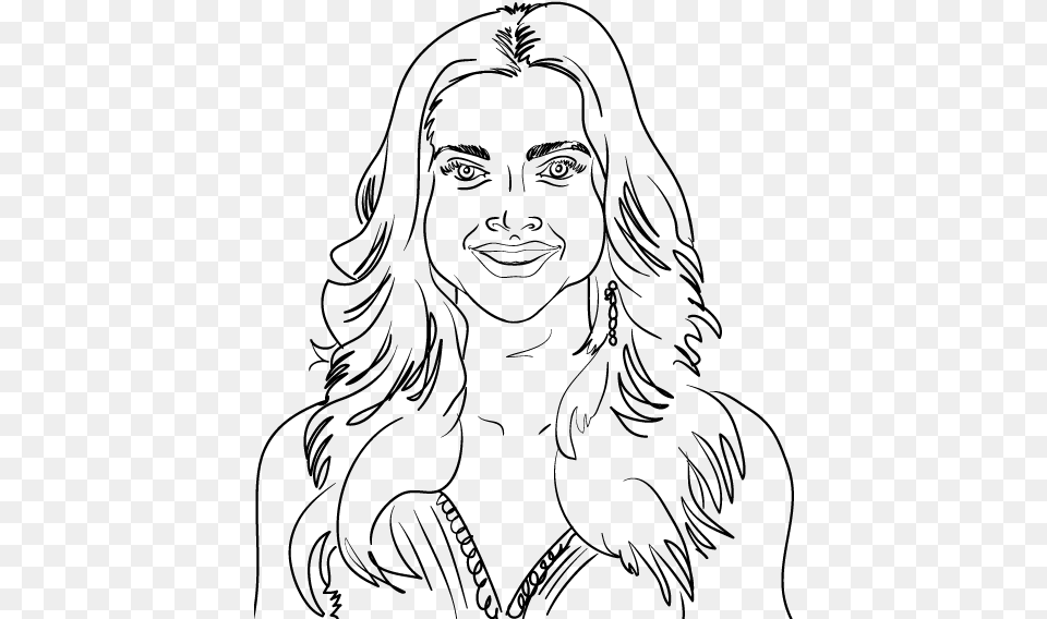 Deepika Padukone Clipart Black And White, Gray Png