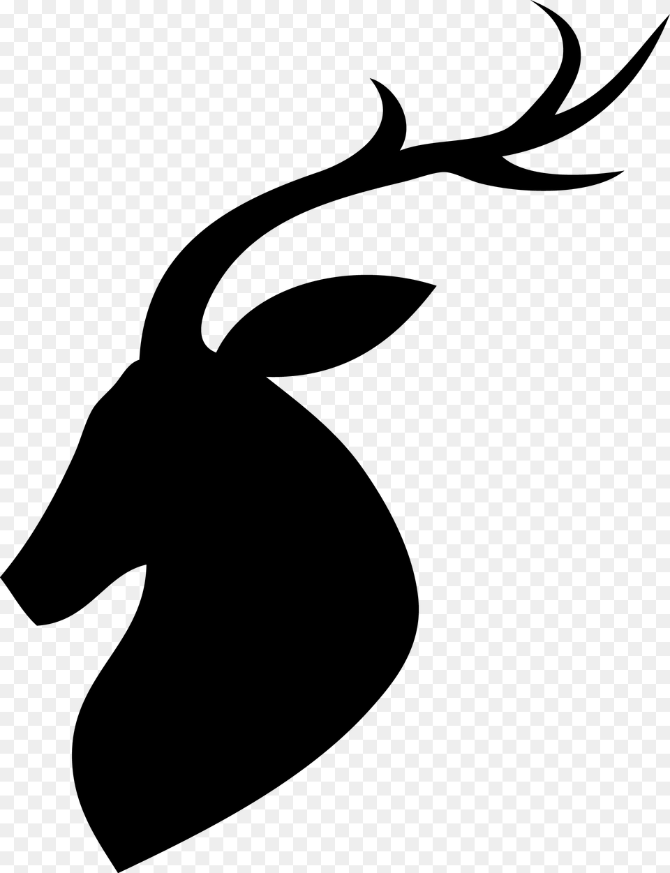 Deer, Silhouette, Stencil, Animal, Fish Free Transparent Png