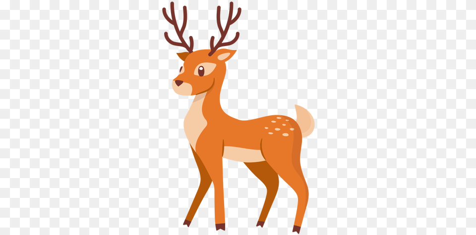 Deer Animal Cartoon Cartoon Deer No Background, Mammal, Wildlife, Person, Elk Free Png Download