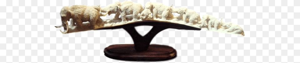 Deer Antler Carved Mammoth Bench, Ivory, Animal, Lion, Mammal Png