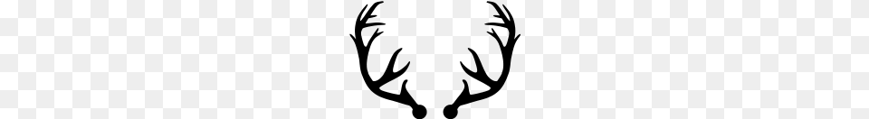 Deer Antlers Olivero, Gray Free Png