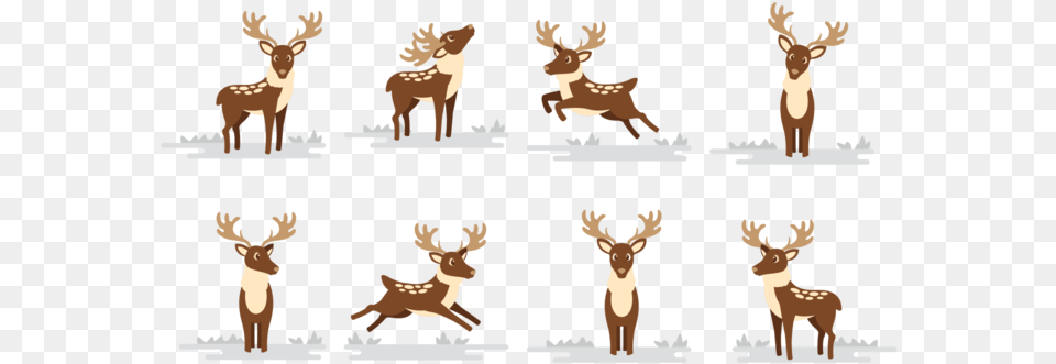 Deer Caribou Cartoon Vector Caribou Animated, Animal, Mammal, Wildlife, Antelope Free Png Download