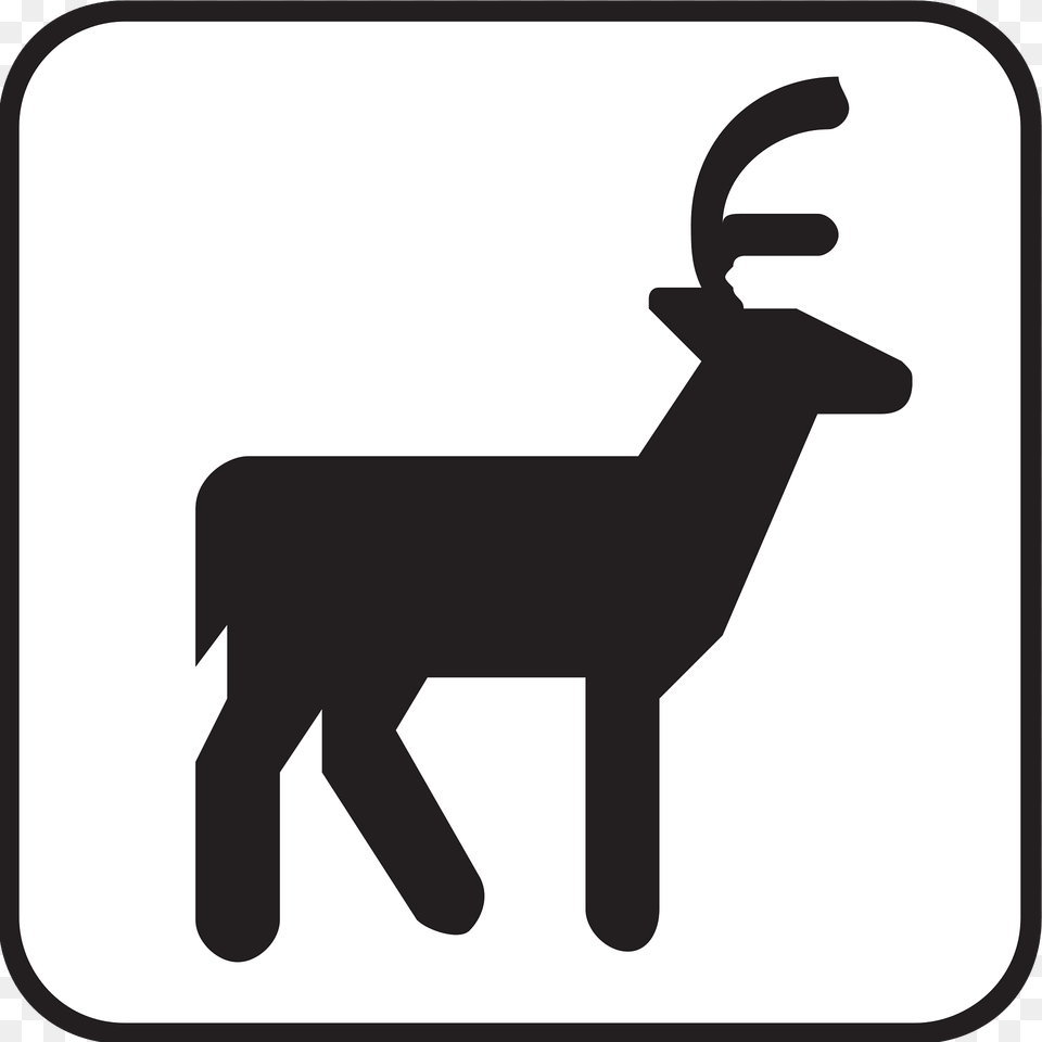 Deer Clipart, Sign, Symbol, Animal, Mammal Png Image