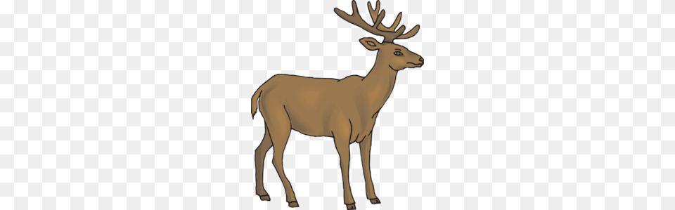 Deer Clipart Black And White, Animal, Mammal, Wildlife, Elk Png Image