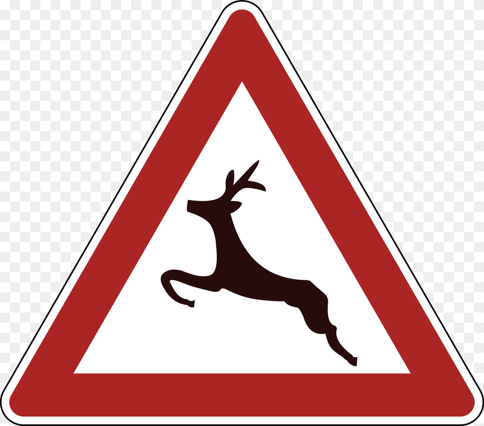 Deer Crossing Clipart, Sign, Symbol, Road Sign Free Png Download