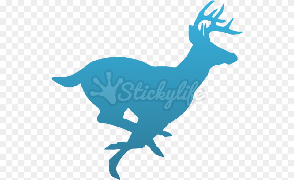 Deer Decal Running Buck Deer Silhouette, Animal, Mammal, Wildlife, Baby Png