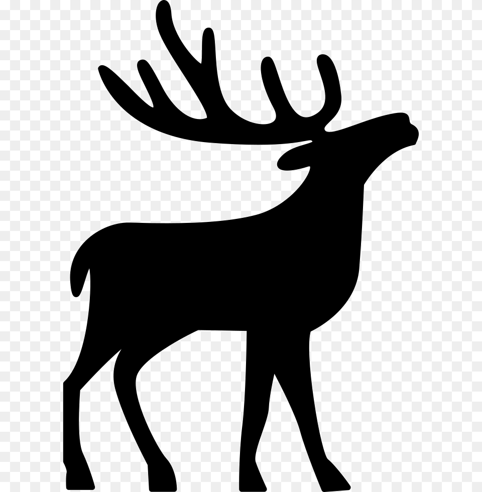 Deer Deer Icon, Silhouette, Animal, Mammal, Wildlife Free Png Download