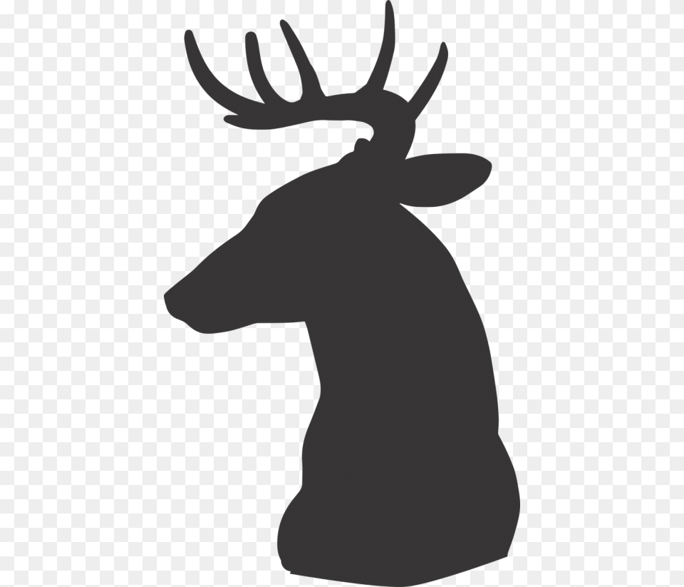 Deer Deer Silhouette Silhouette Animal Wild Siluet Kepala Rusa, Mammal, Wildlife, Elk, Fish Png Image