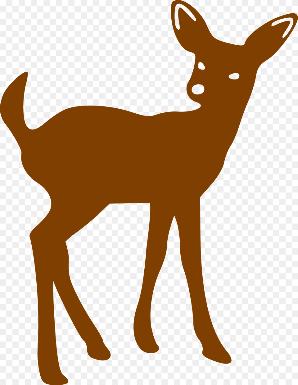 Deer Face Silhouette Baby Deer Fawn Silhouette, Animal, Mammal, Wildlife, Kangaroo Png Image