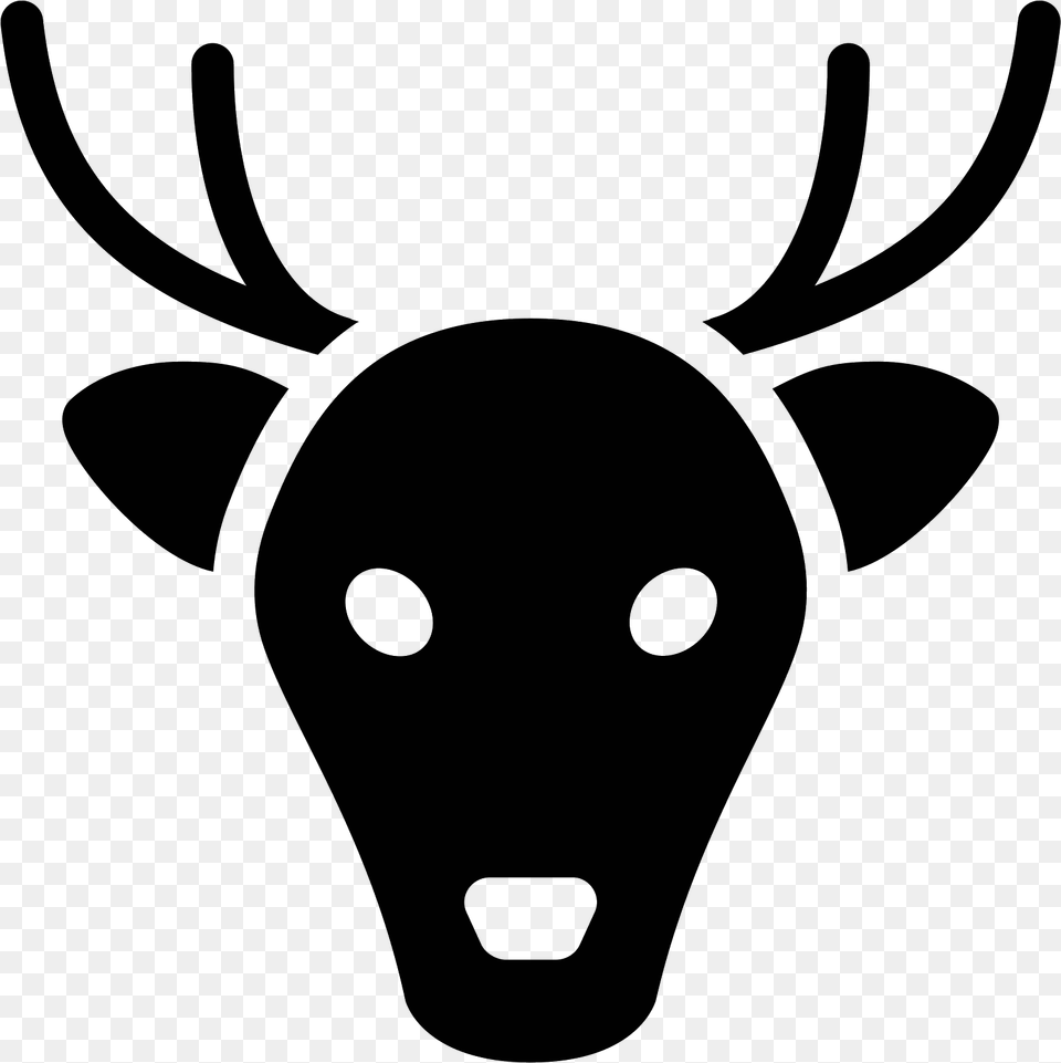 Deer Filled Icon Deer, Gray Free Png Download