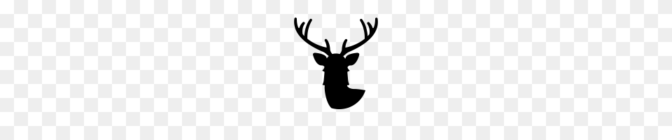 Deer Head Icons Noun Project, Gray Free Transparent Png