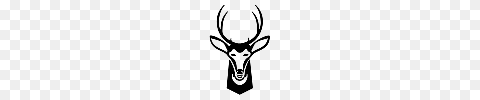 Deer Head Icons Noun Project, Gray Free Png Download