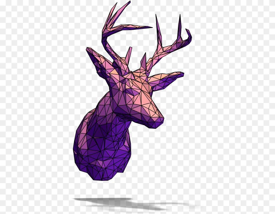 Deer Head Illustration, Purple, Art, Adult, Person Png